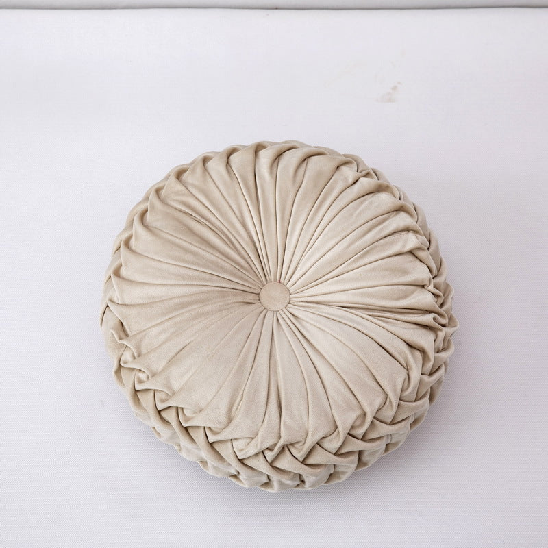 Round Velvet Throw Pillow