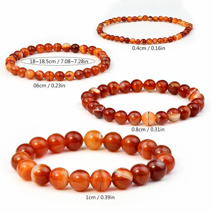 Carnelian Boho Beaded Bracelet