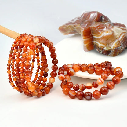 Carnelian Boho Beaded Bracelet