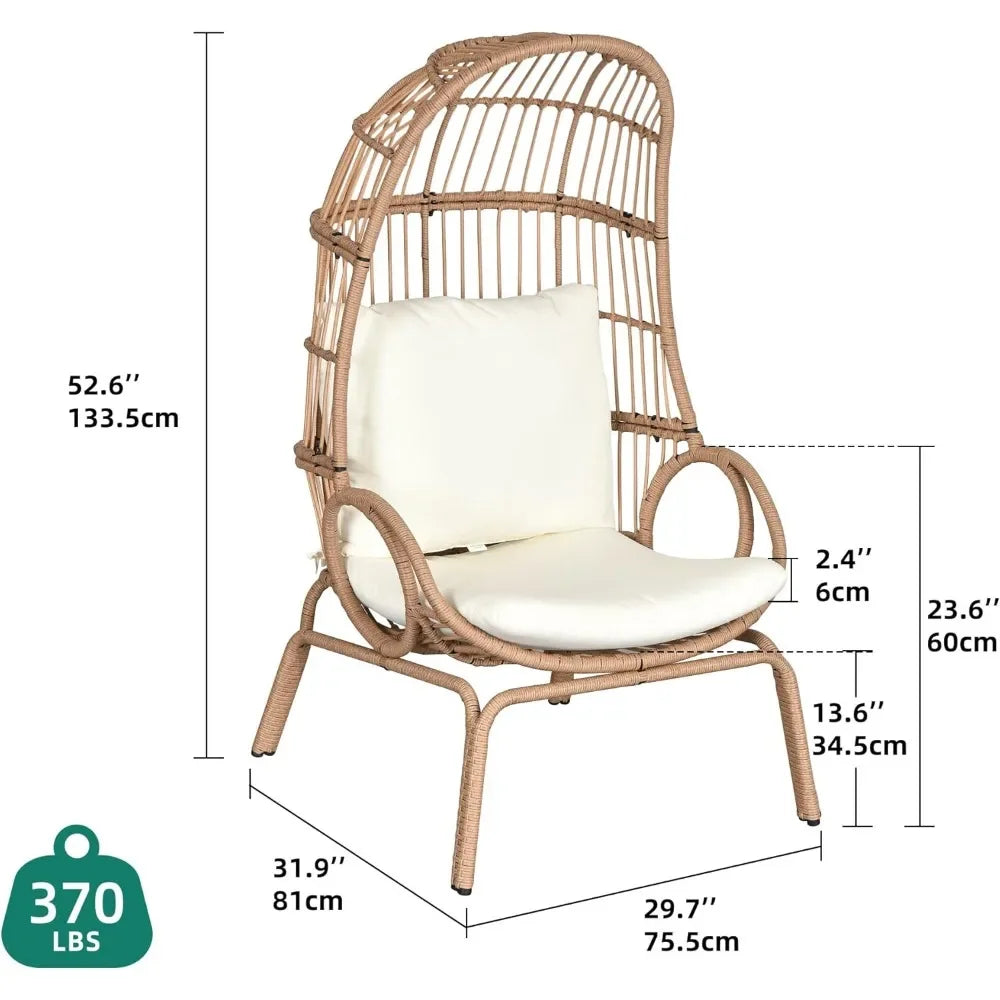 Outdoor & Indoor Wicker Egg Chair