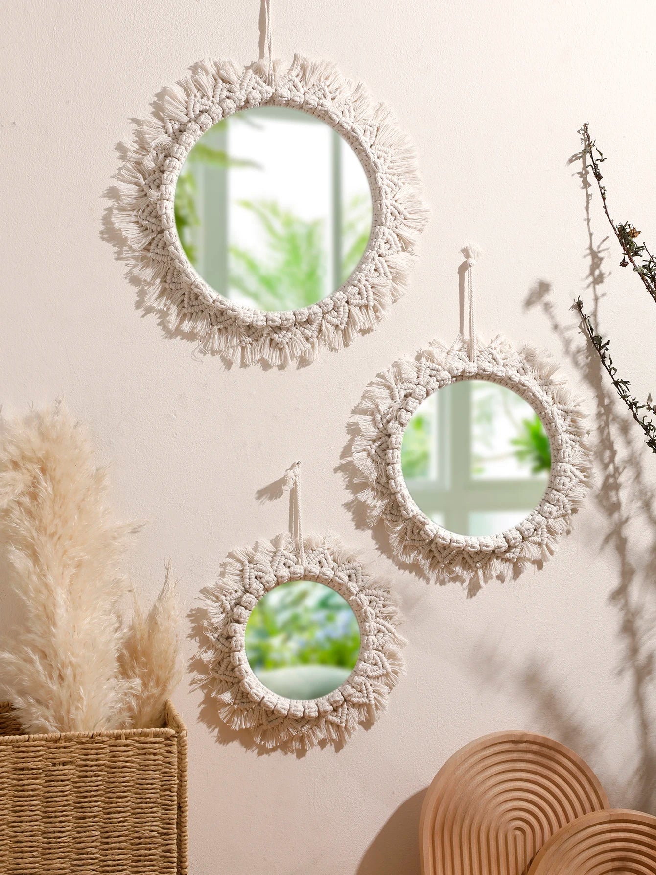 Boho Macrame Mirrors