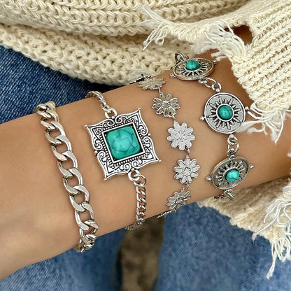 Bohemian Turquoise Bracelets Set