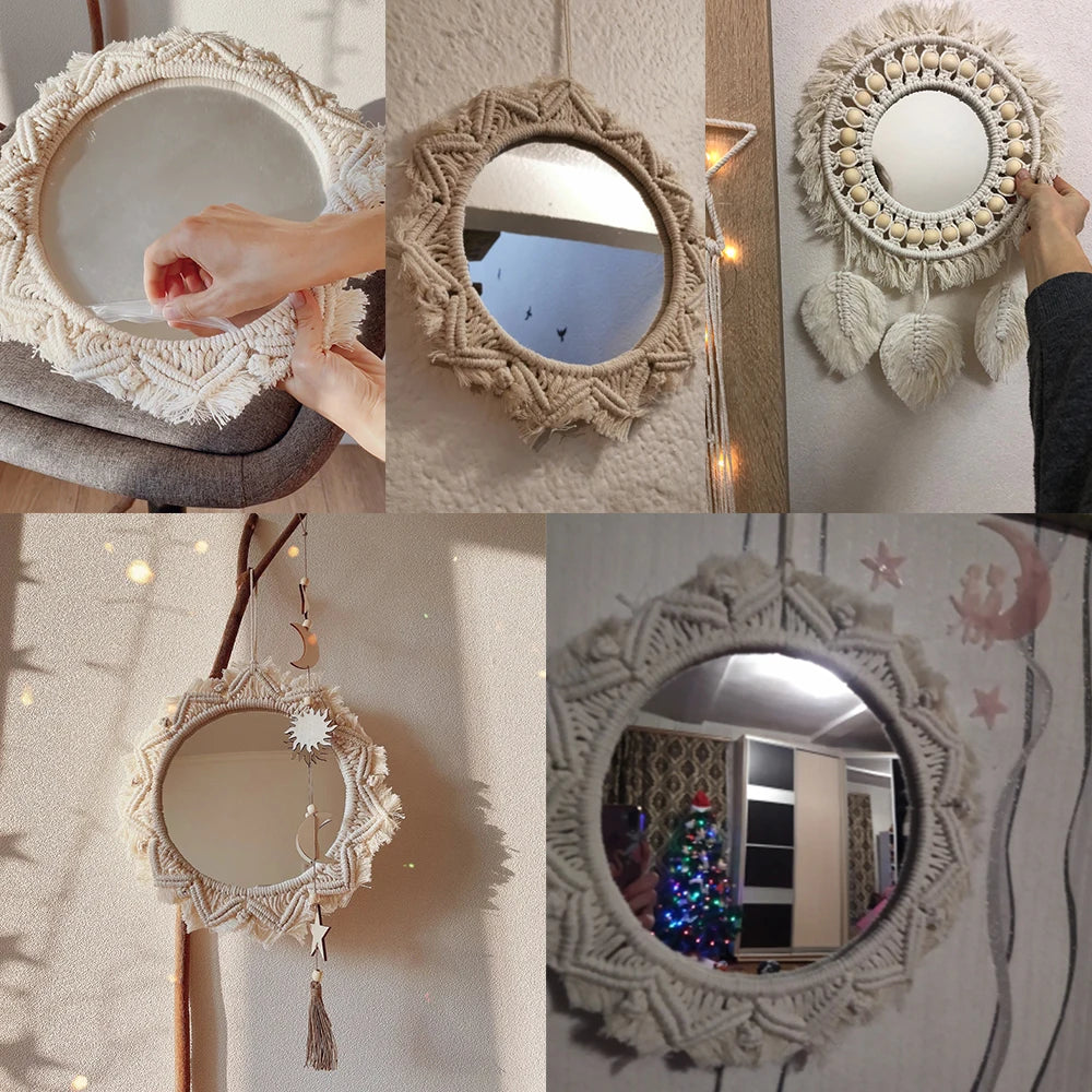 Boho Macrame Mirrors