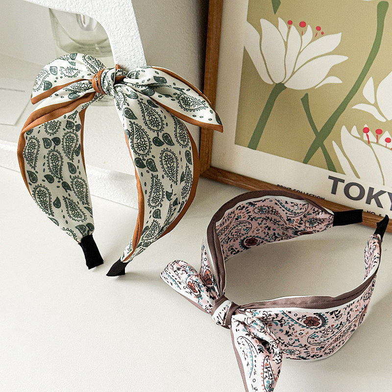 Satin Paisley Boho Chic Hairbands