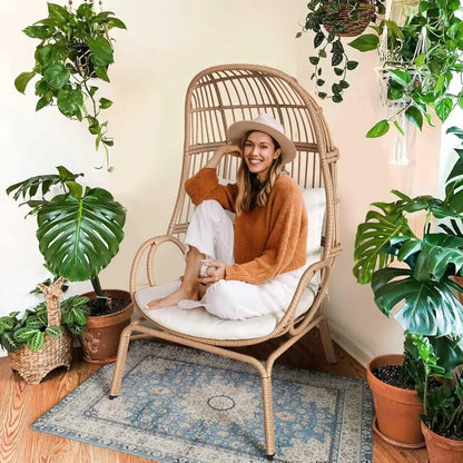 Outdoor & Indoor Wicker Egg Chair