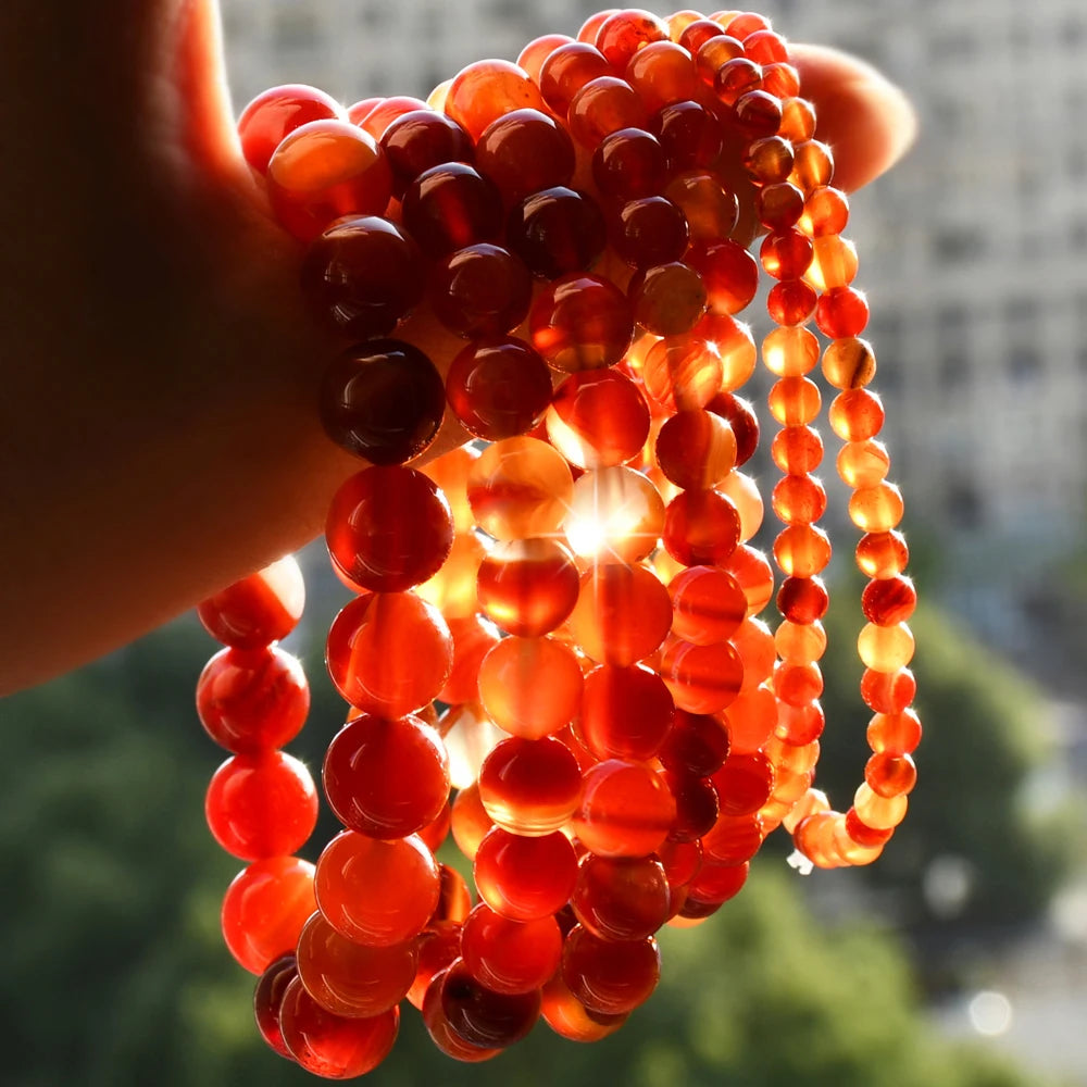 Carnelian Boho Beaded Bracelet