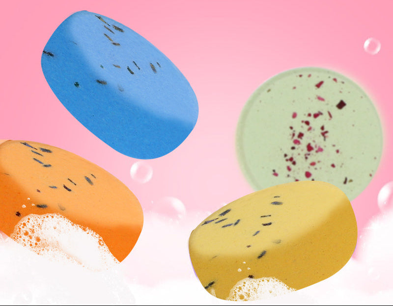 Set of Shower Steamers with Dried Flowers 8 Pcs