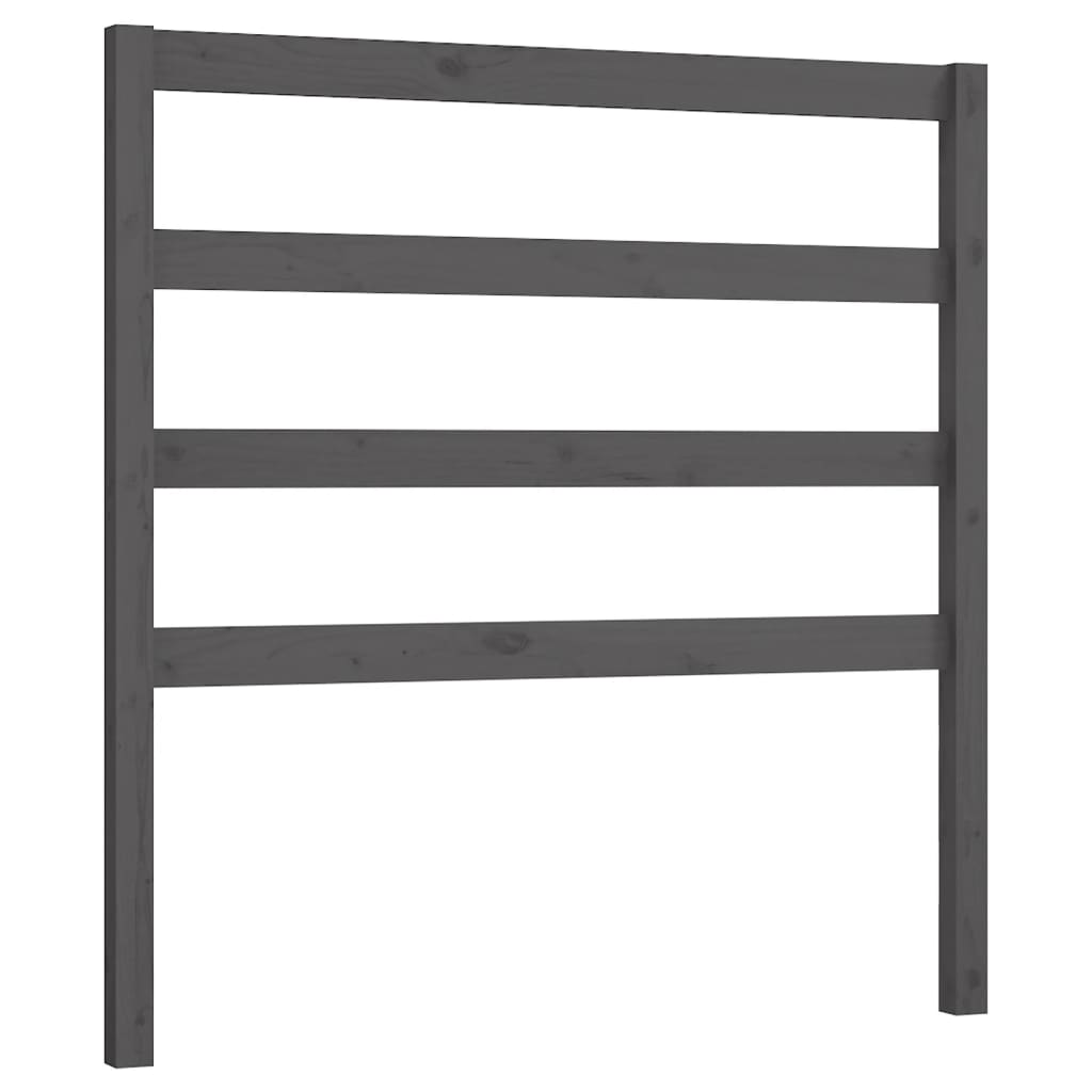 Dark gray wooden headboard on a white background