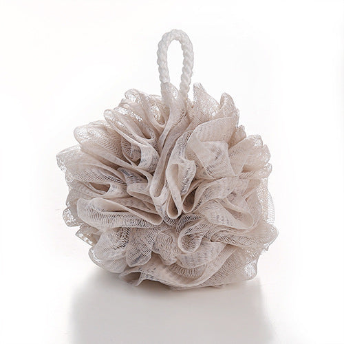 pink Simple Pastel Color Mesh Pouf Bath Sponges