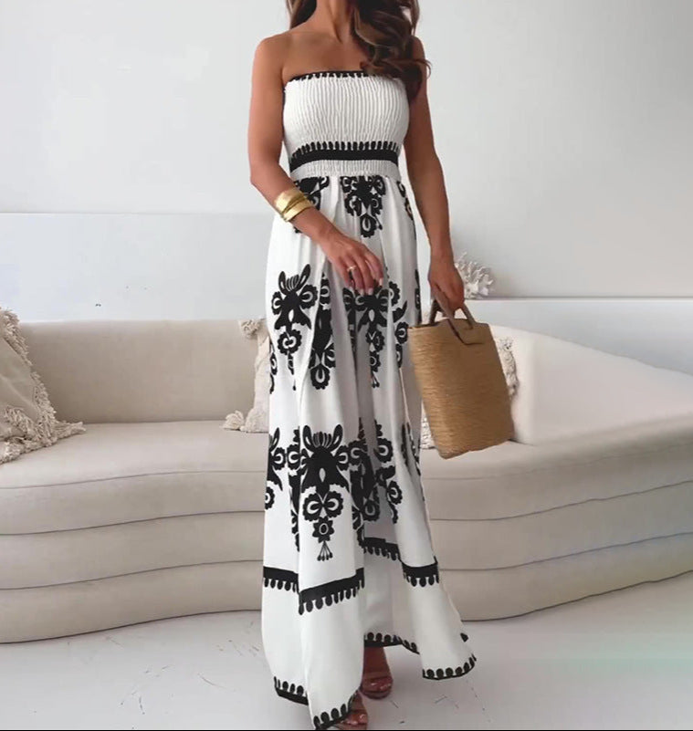 white Sleeveless Boho Chic Jumpsuit for Women