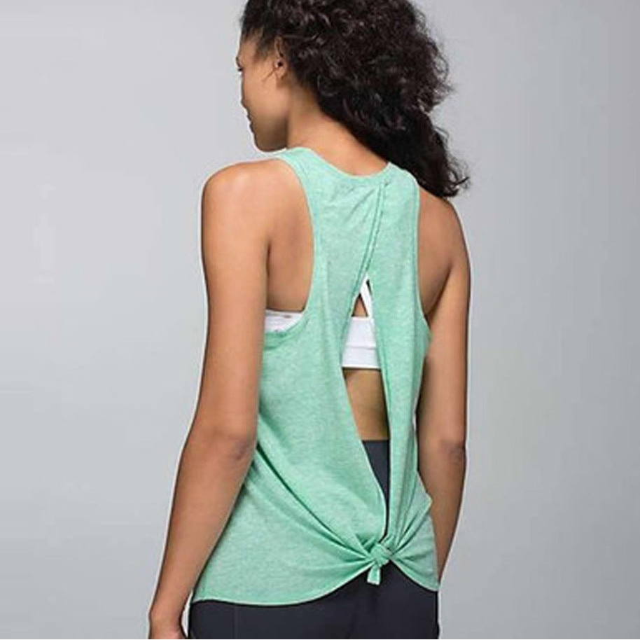 Sleeveless Yoga Top with an Open Back