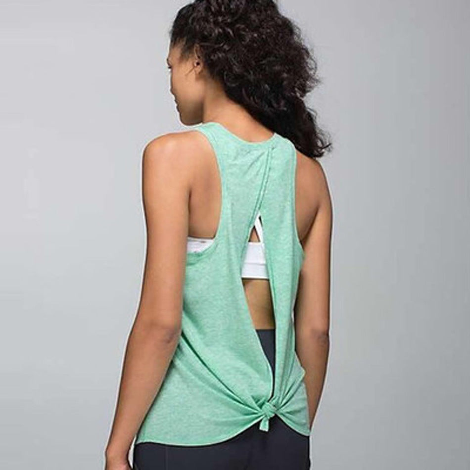 Sleeveless Yoga Top with an Open Back