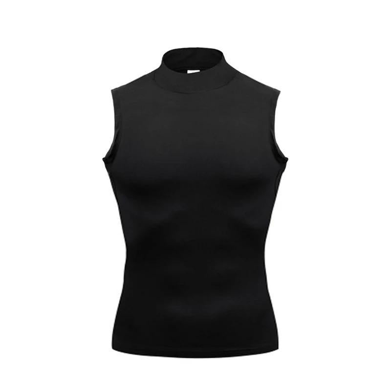 Black sleeveless top on a white background
