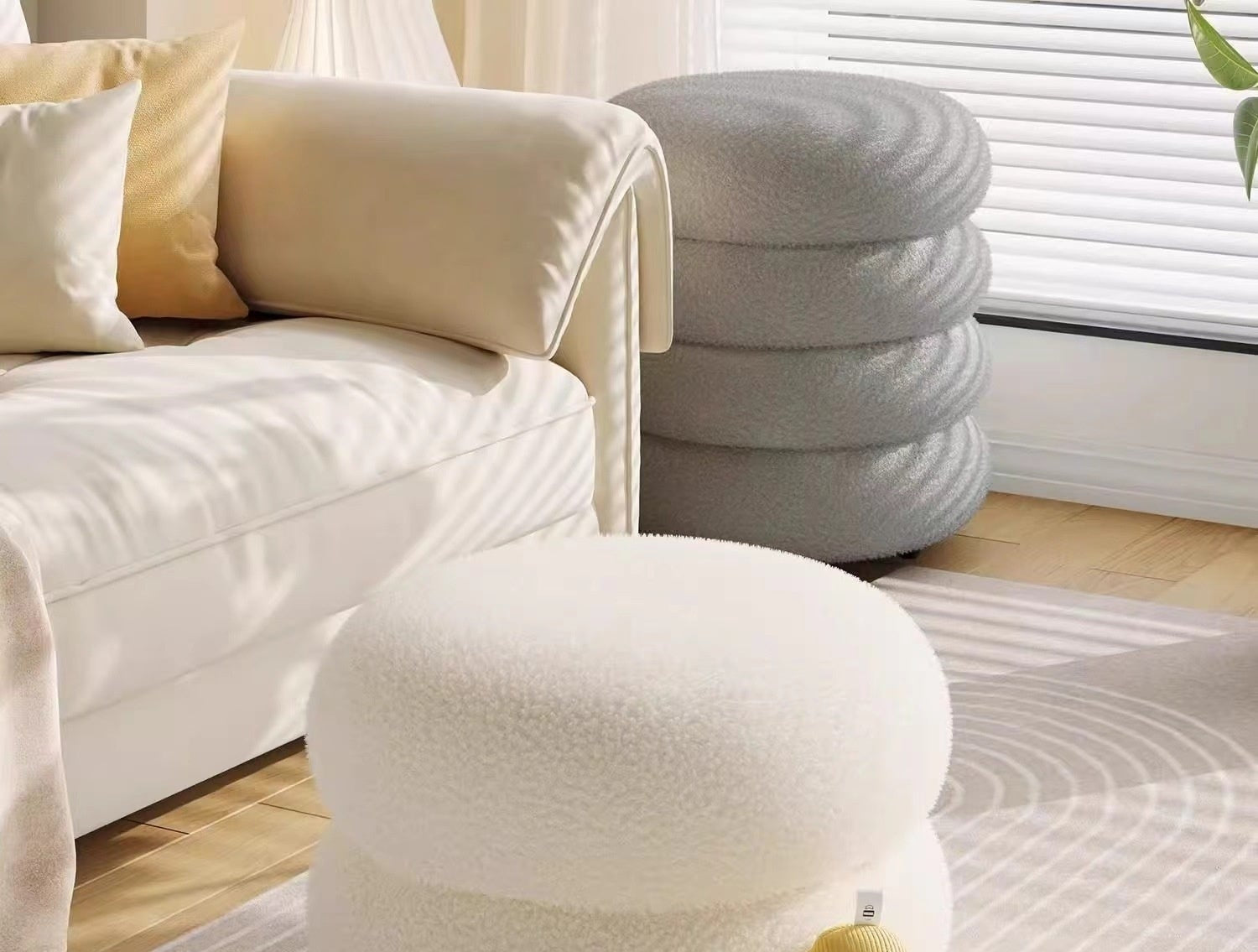 Small Cozy Modern Boho Stool