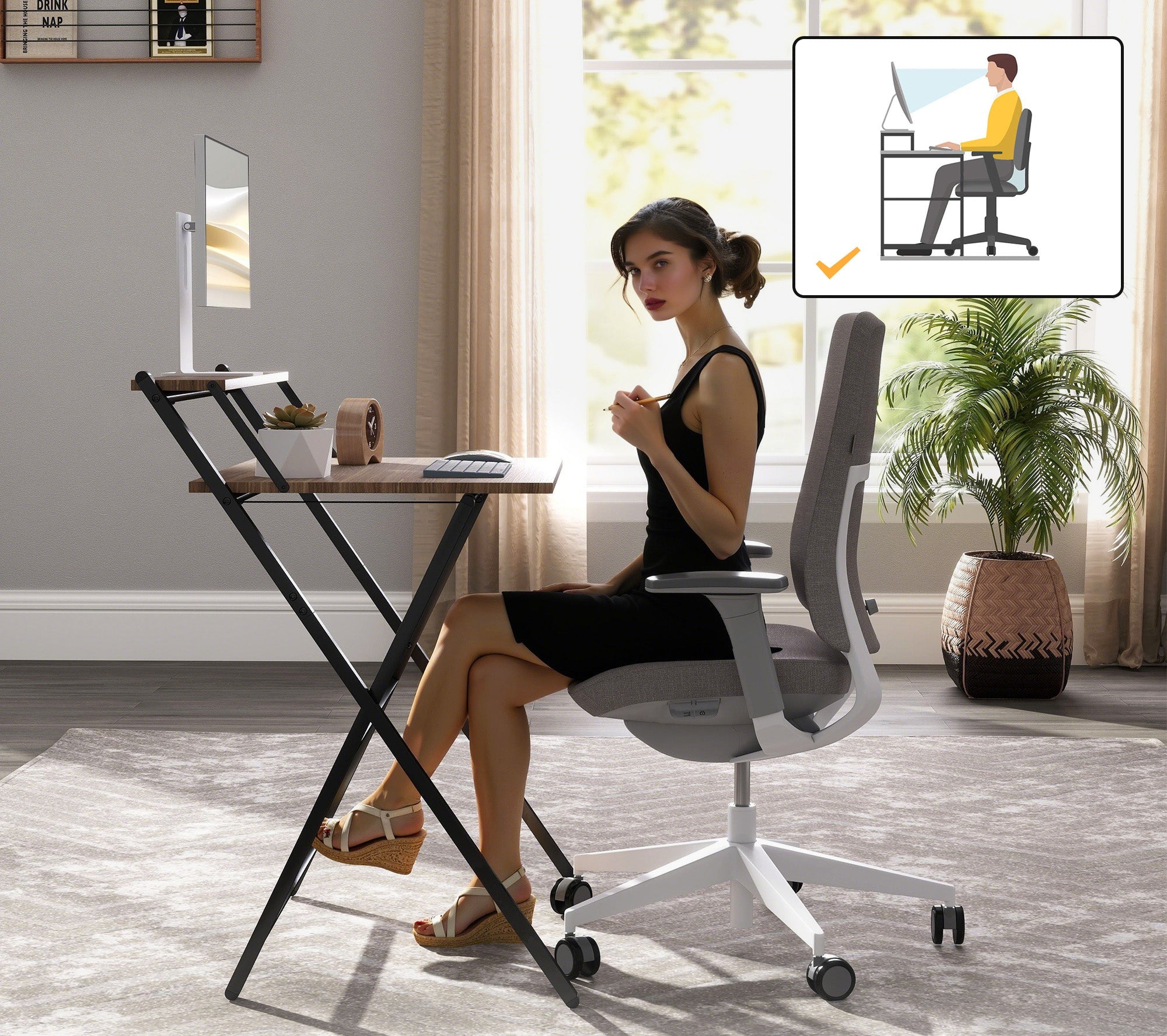 Small Foldable Desk Small Spaces - Fold Out Design