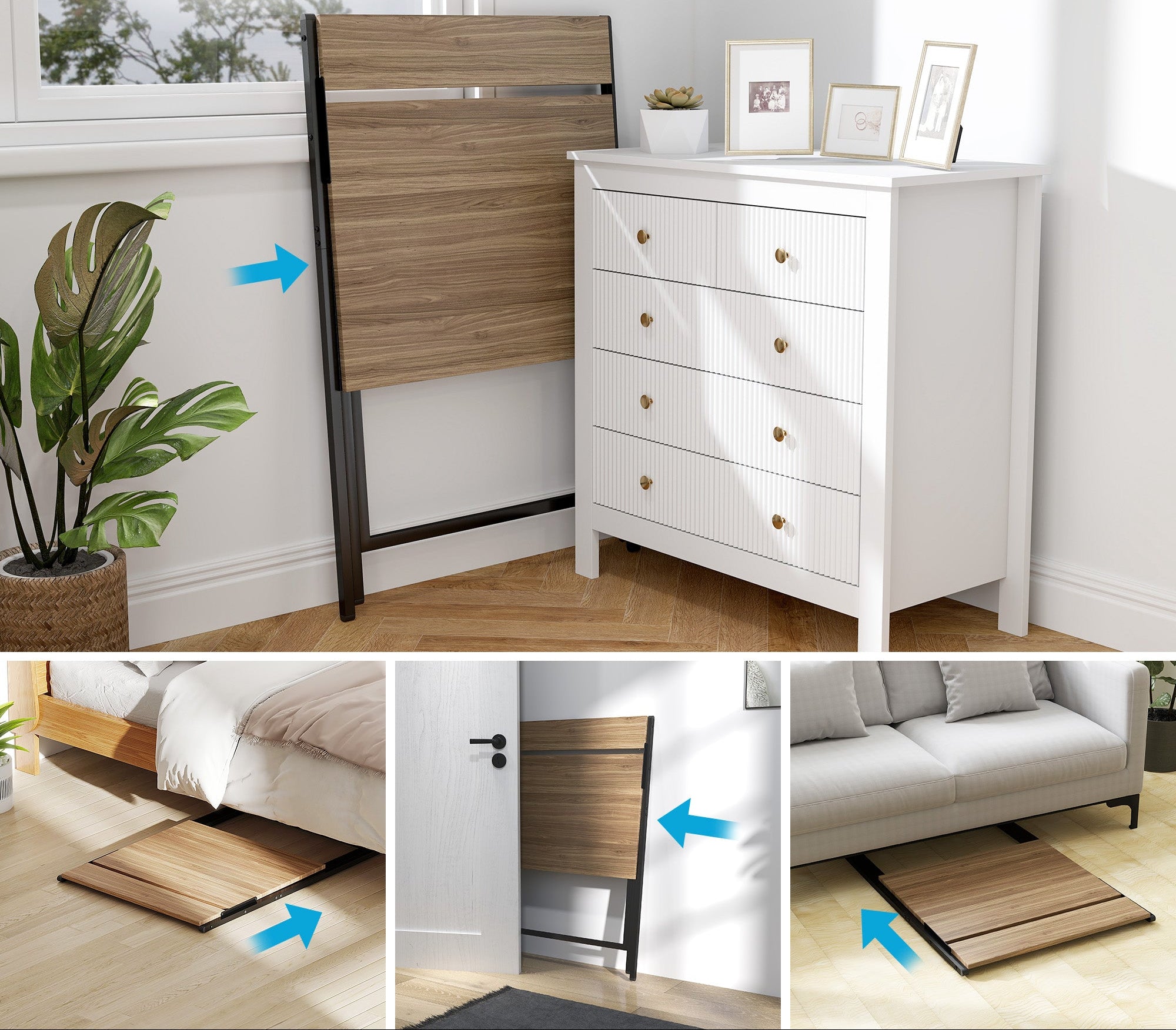 Small Foldable Desk for Small Space - Fold Out Design