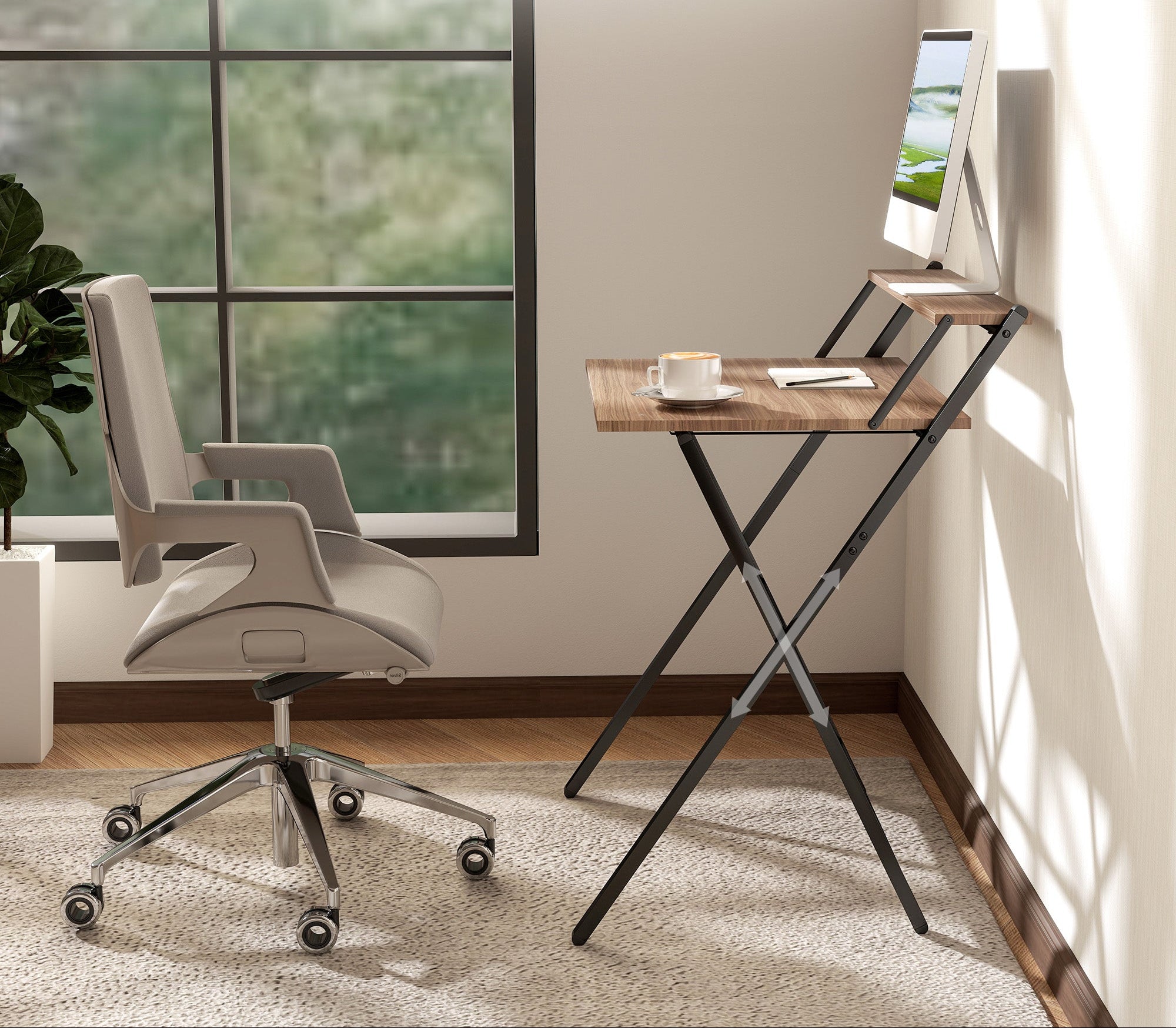 Small Foldable Desk for Small Spaces - Fold Out Design