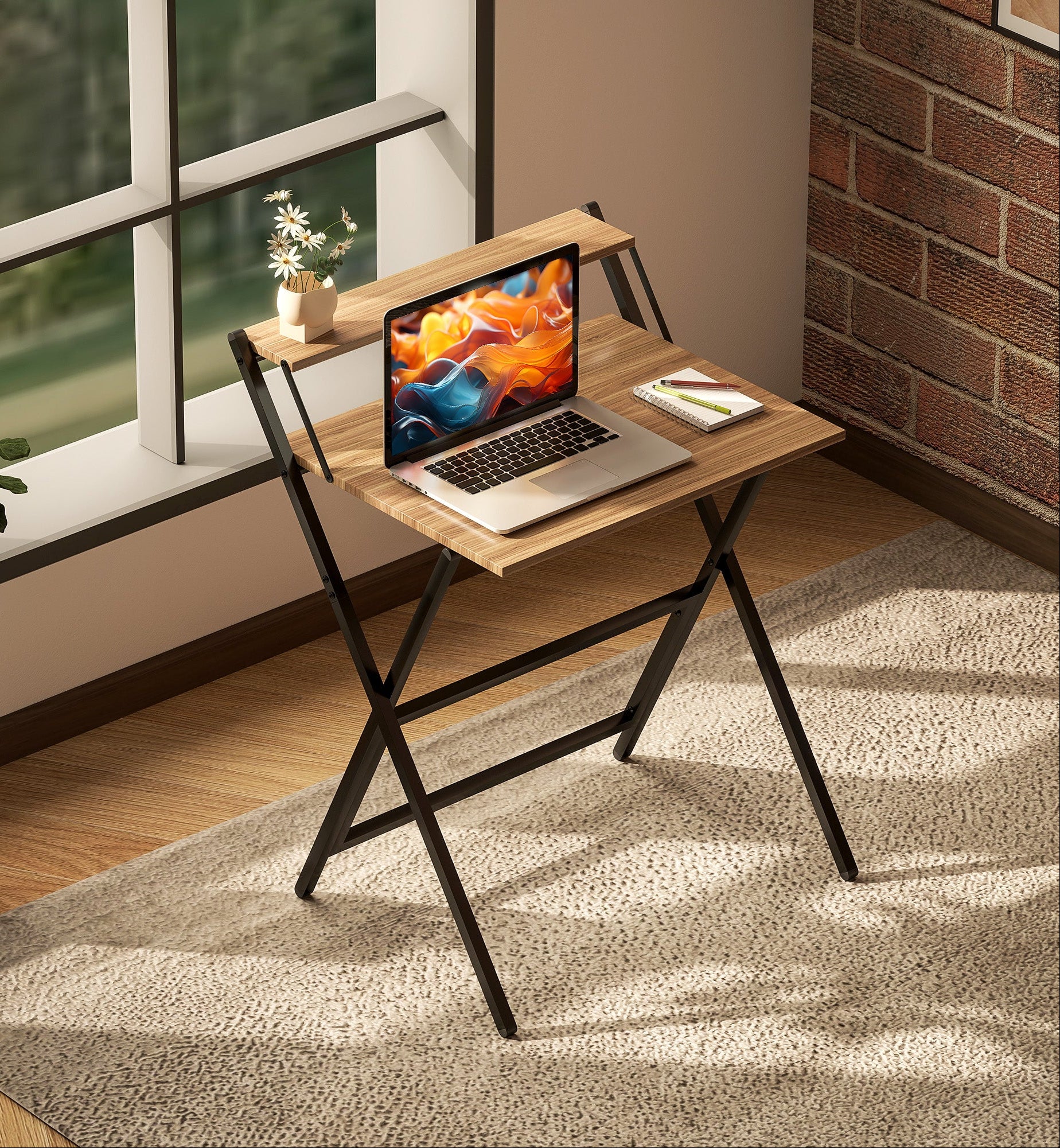 Small Foldable Desk for Small Spaces - Fold Out Design