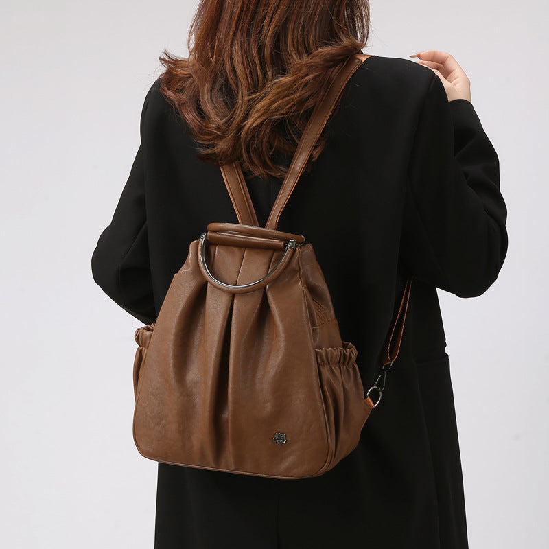 Small Vegan Leather Backpack Bag Boho Chic Style