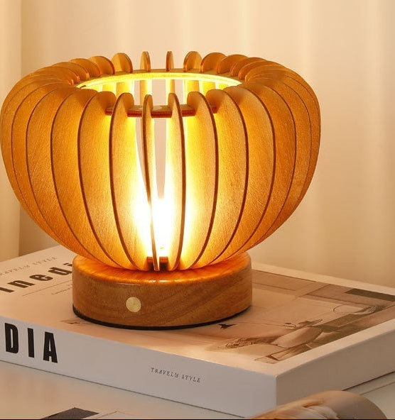 Small Wooden Bohemian Night Lamps
