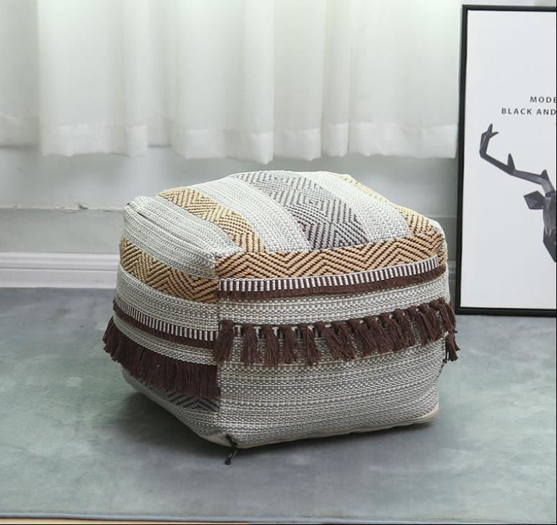 Square Cube Bohemian Pouf Cover
