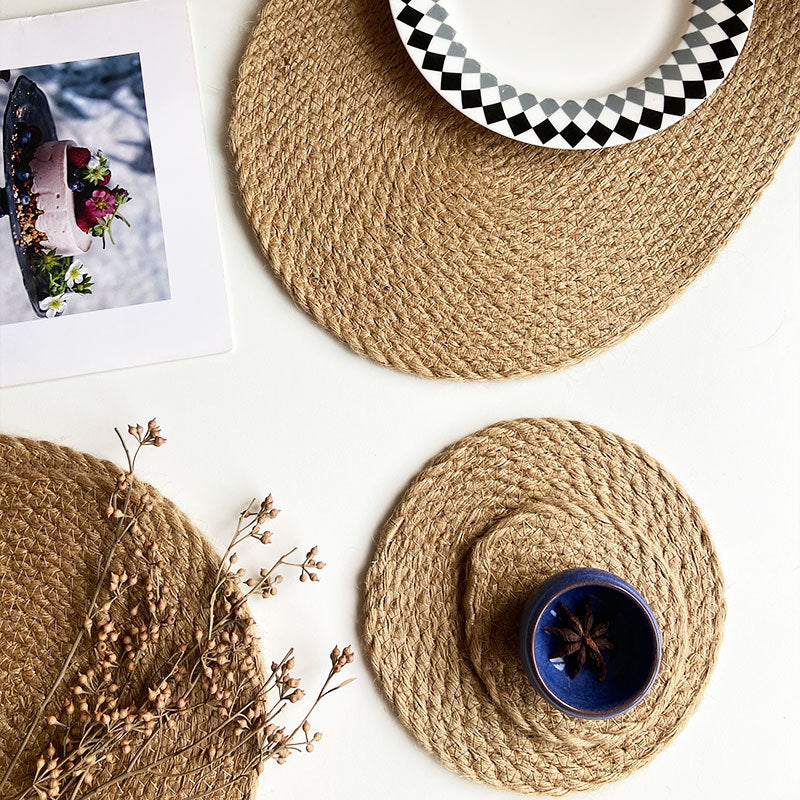 Straw Placemats Boho Style
