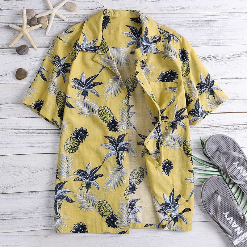 Summer Button Up Boho Shirt for Men