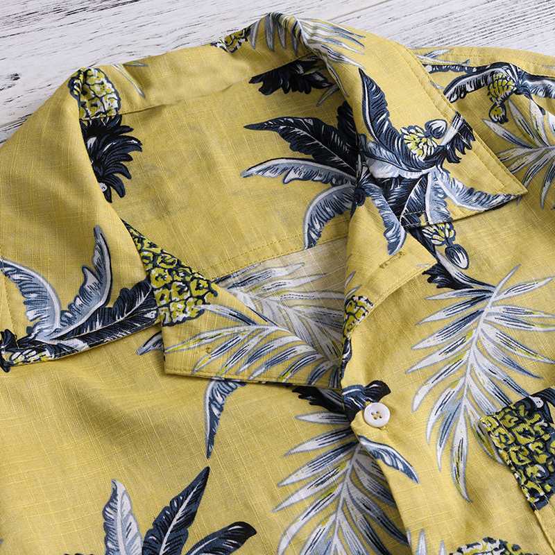 hawaii Summer Button Up Boho Shirt for Men