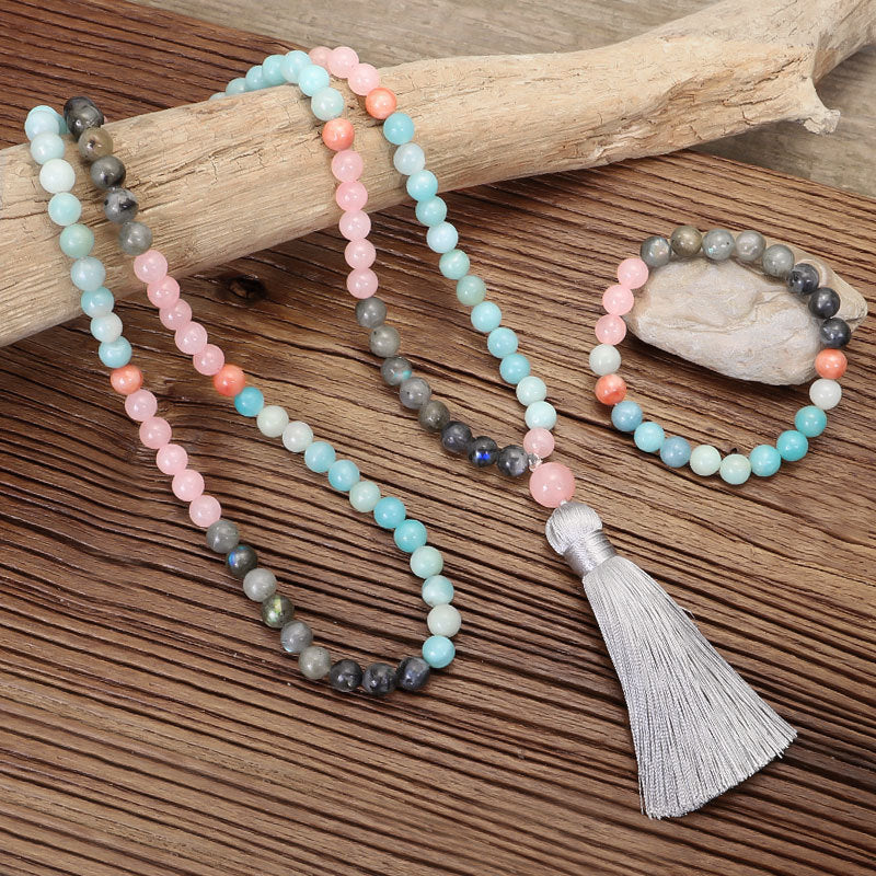 Summer Pastel Boho Mala Bead Loops