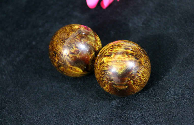 Traditional Golden Baoding Ball Set