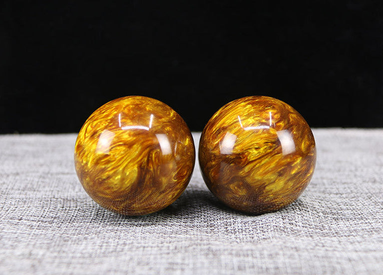 Traditional Golden Baoding Balls Set