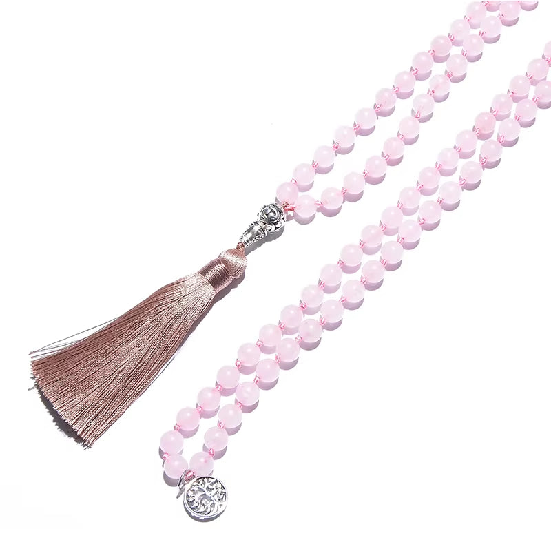 Traditional Pink Tassel Mala Bead