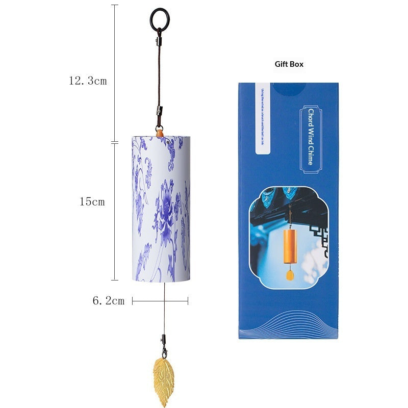 Tubular Wind Chimes with Leaf Designs