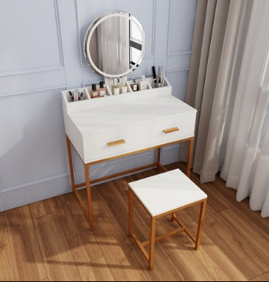 Boho Chic Vanity Set With Mirror And Stool