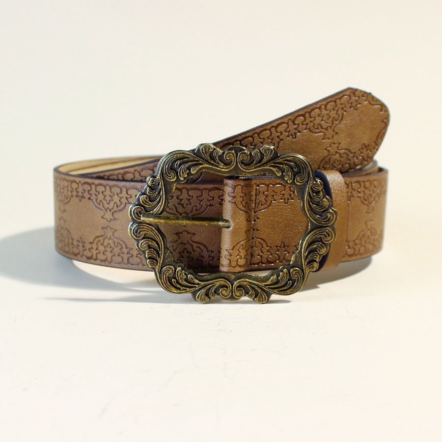 Vegan Leather Casual Buckle Belt Bohemian Style