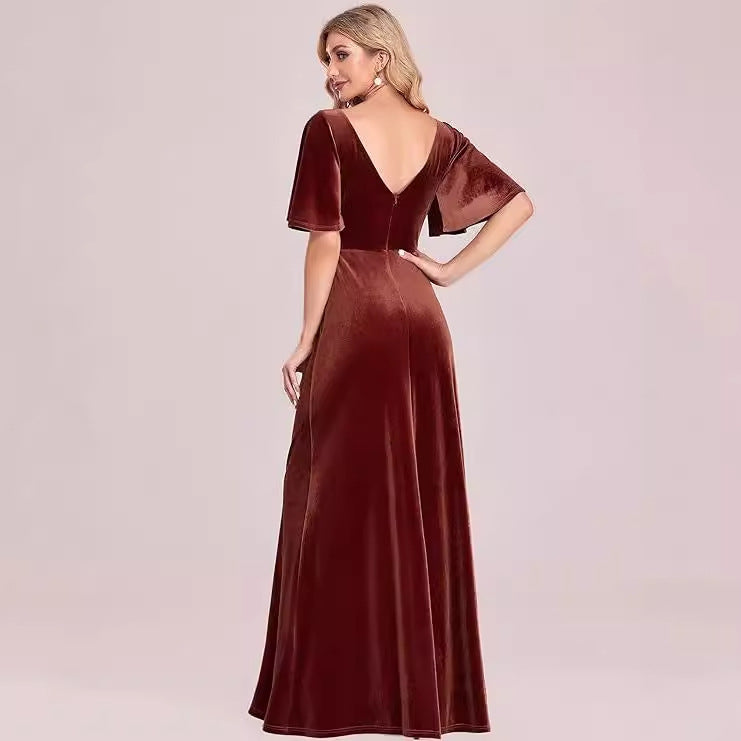Velour Bridesmaid Dress for Boho Wedding