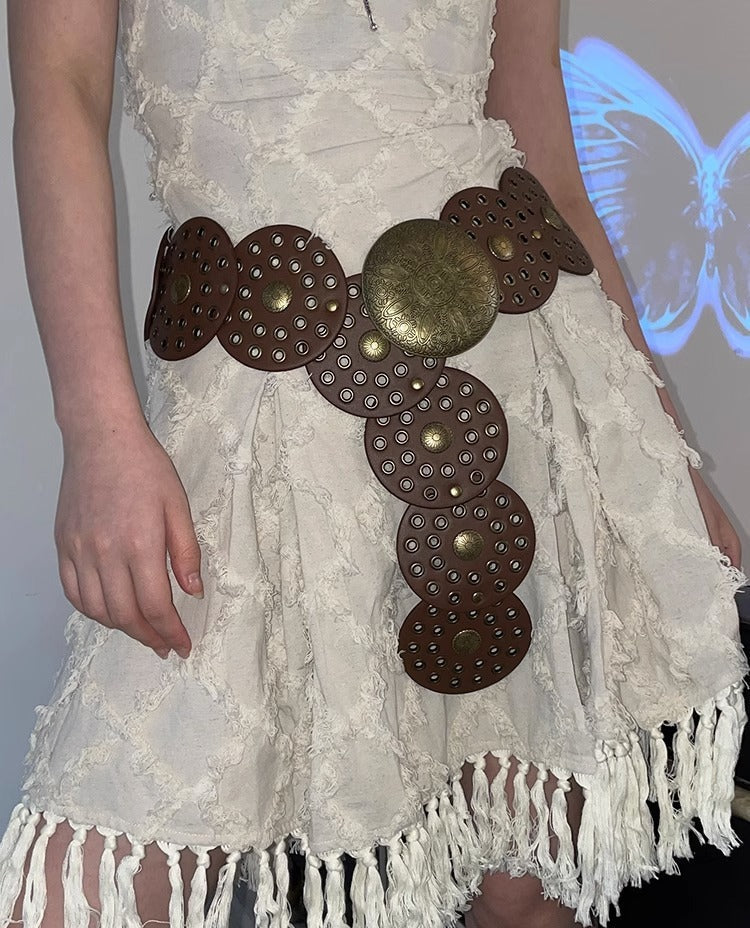 Vintage Boho Disc Belt for Women