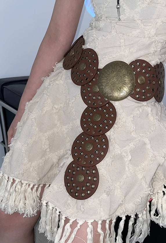 Vintage Boho Disc Belt for Women