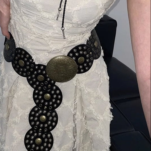 Vintage Boho Disc Belt for Women