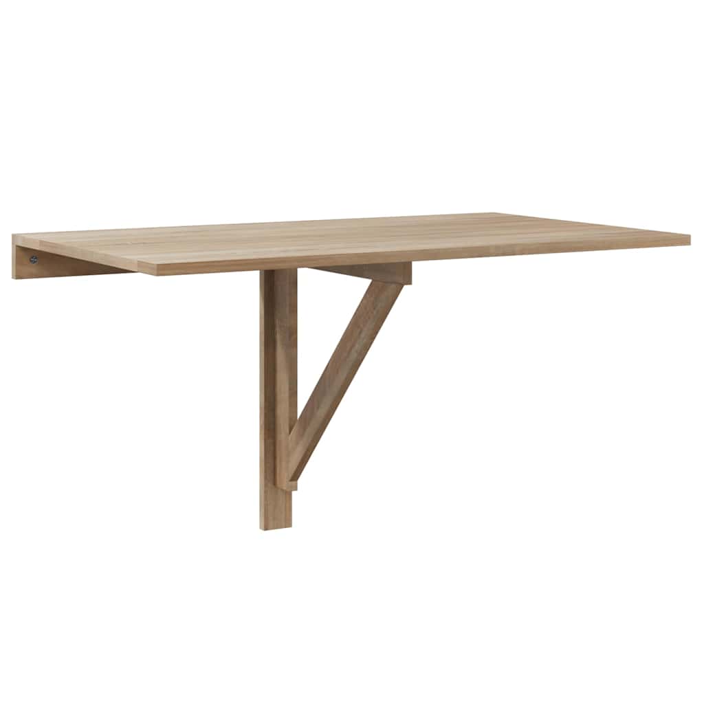 Wooden wall-mounted table on a white background
