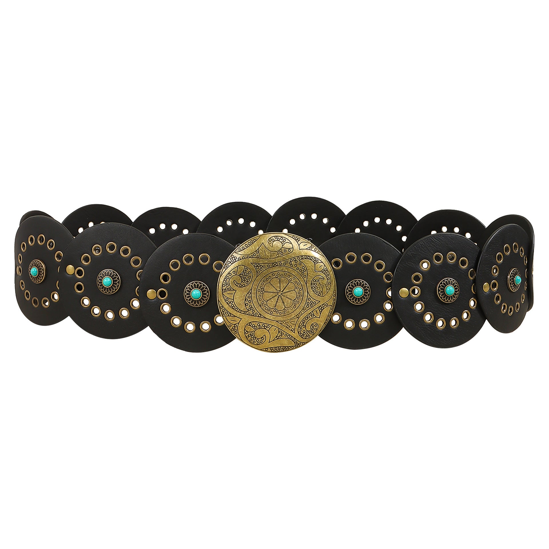 black Western Disc Belt for Women