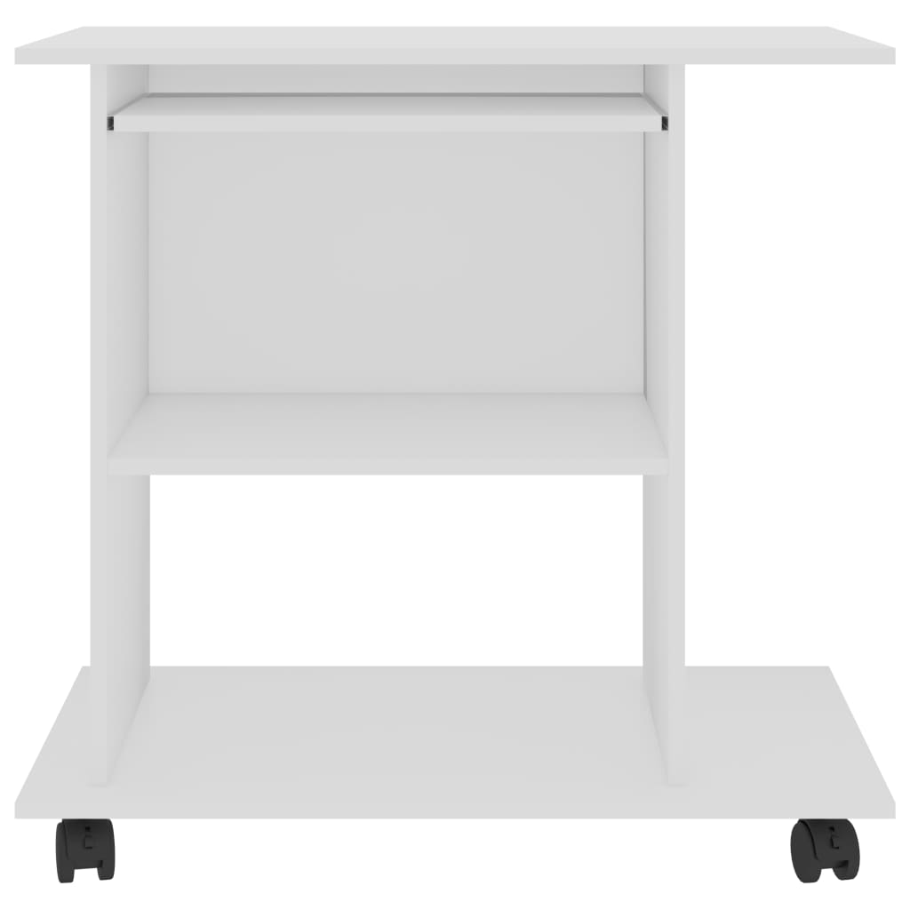 Wheeled Desk for Computer Setup