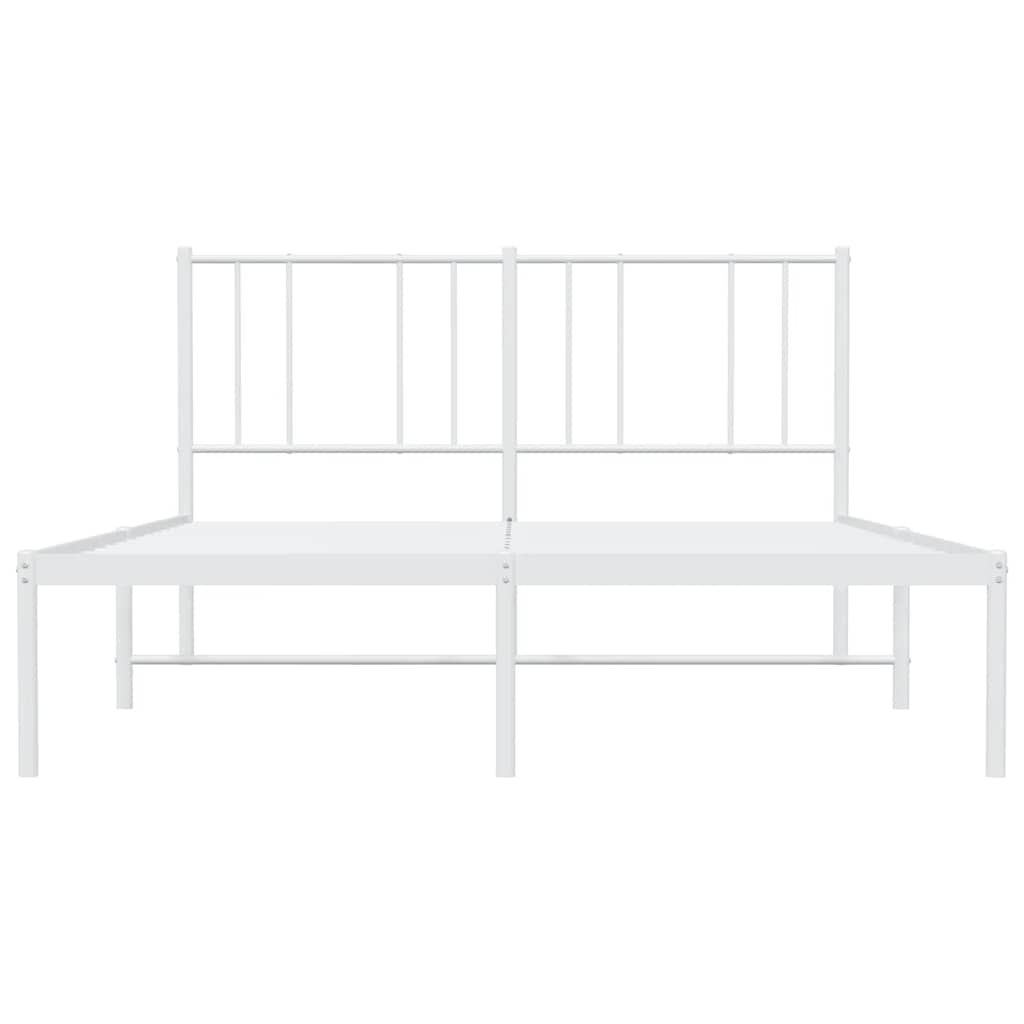 White Bed Frame with Headboard