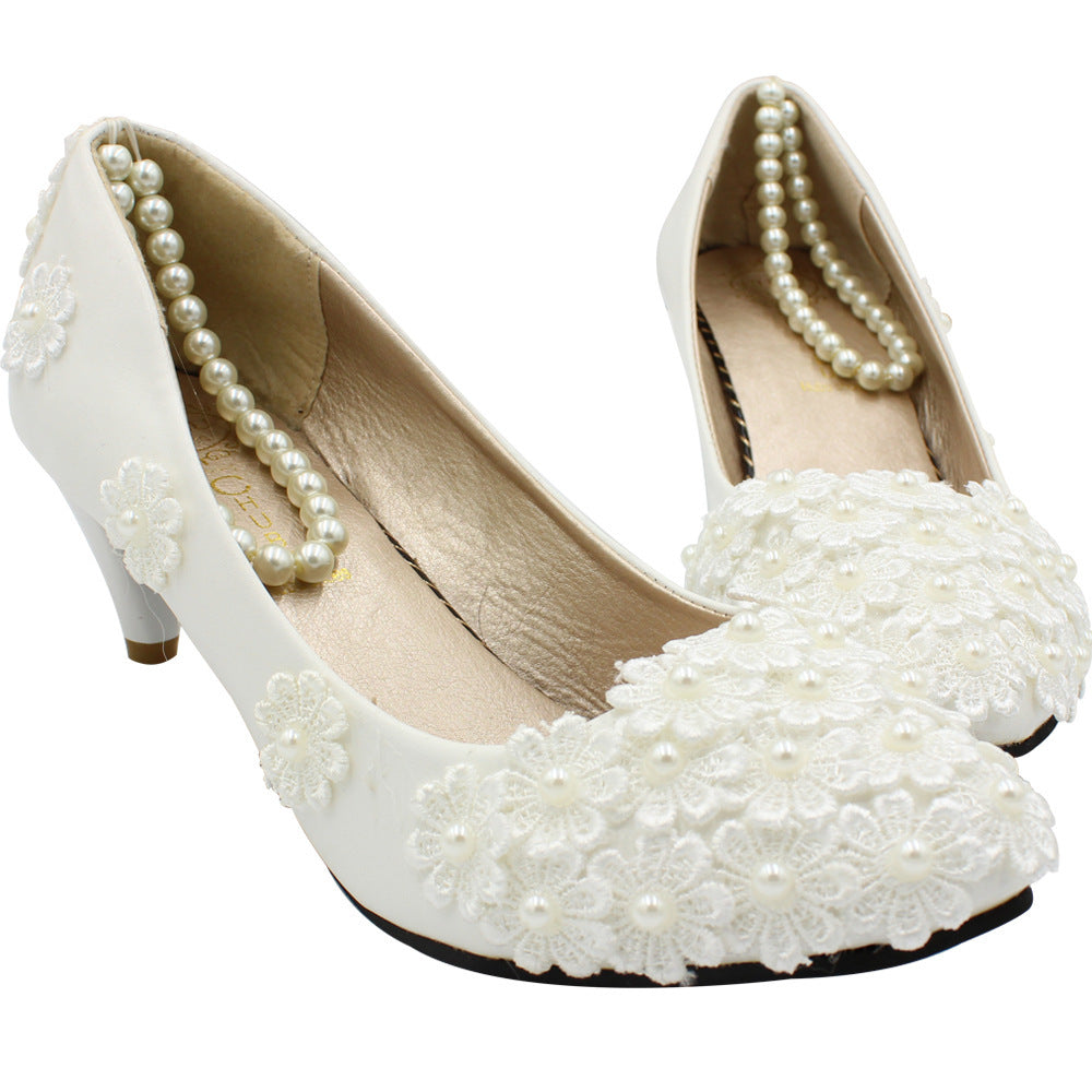 White Boho Wedding Flats