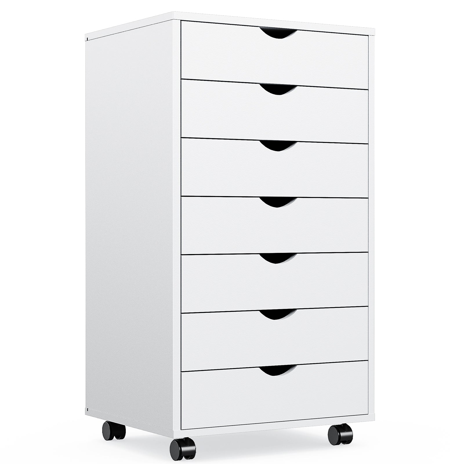 White Rolling Dresser with Wheels