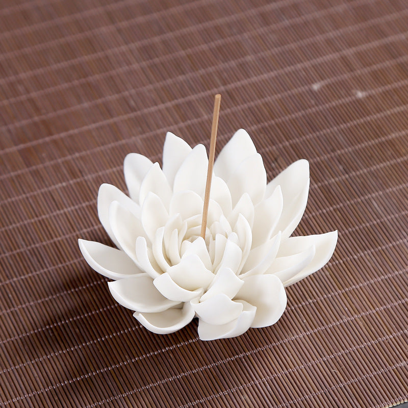 White Lotus Incense Burner