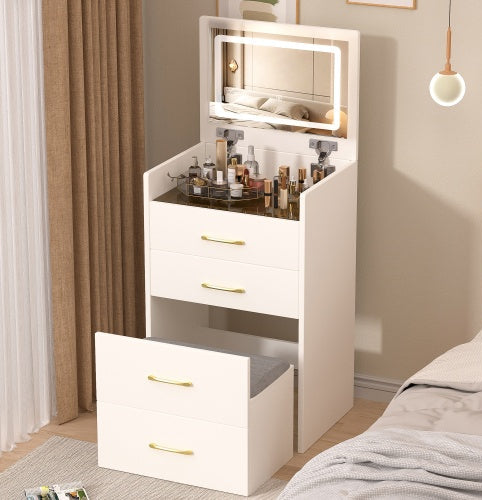White Vanity Dresser With Mirror