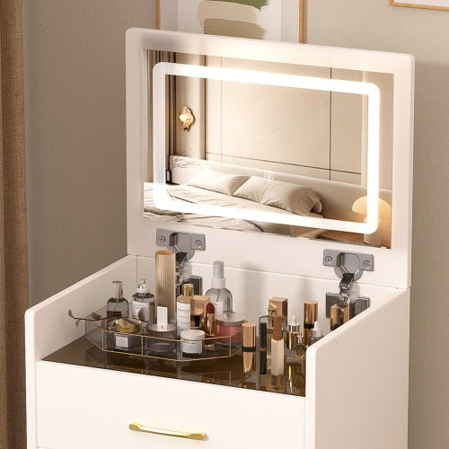 White Vanity Dresser With Mirror