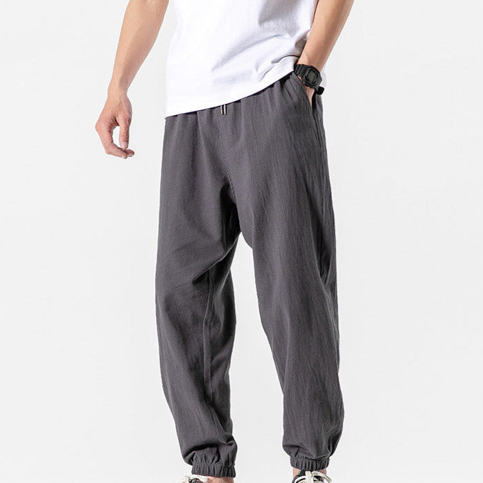 gray Wide Boho Men's Sweatpants