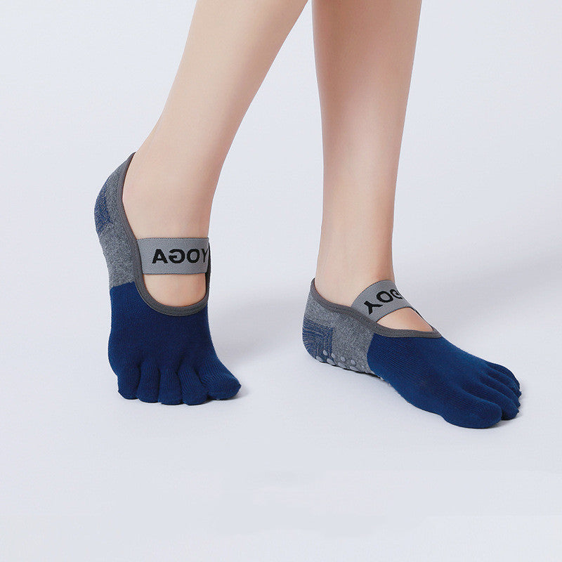 Womens Yoga Toe Socks Non-Slip